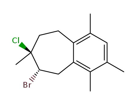 (7S)-8β-Bromo-7-chloro-6,7,8,9-tetrahydro-1,2,4,7-tetramethyl-5H-benzocycloheptene