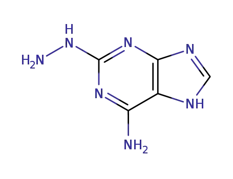 Molecular Structure of 5404-92-2 (2-hydrazinyl-5H-purin-6-amine)