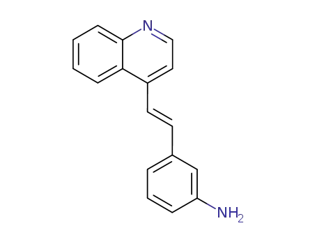 Molecular Structure of 53-99-6 (3-[2-(quinolin-4-yl)ethenyl]aniline)