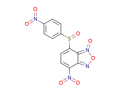 Molecular Structure of 53619-55-9 (4-nitro-7-[(4-nitrophenyl)sulfinyl]-2,1,3-benzoxadiazole 1-oxide)