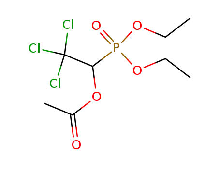 Molecular Structure of 5952-42-1 (Phosphonic acid, (2,2,2-trichloro-1-hydroxyethyl)-, diethyl ester, ace tate)