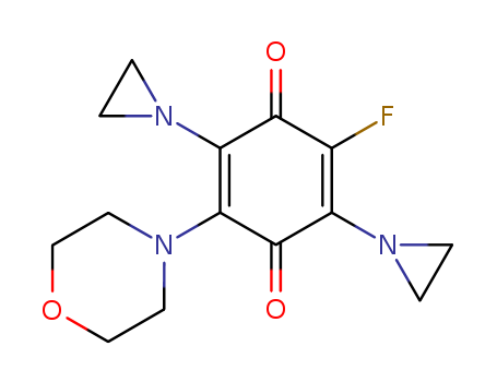 2,5-Cyclohexadiene-1,4-dione,2,5-bis(1-aziridinyl)-3-fluoro-6-(4-morpholinyl)- cas  59886-45-2