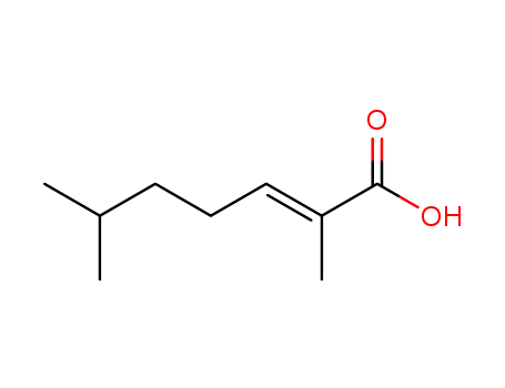 Molecular Structure of 60148-90-5 (2-Heptenoic acid, 2,6-dimethyl-, (E)-)