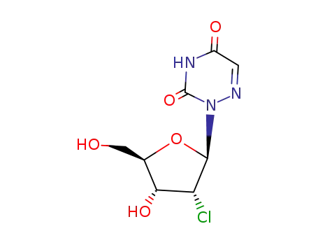 Molecular Structure of 60049-85-6 (2-(2-chloro-2-deoxypentofuranosyl)-1,2,4-triazine-3,5(2H,4H)-dione)
