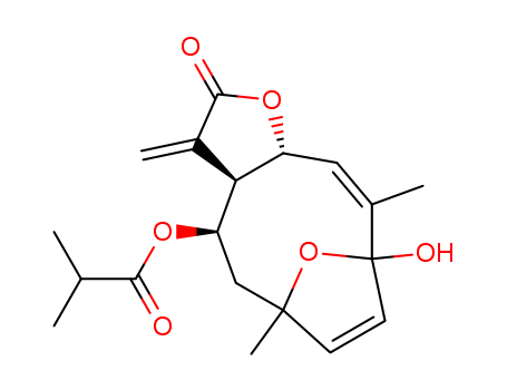 Propanoic acid,2-methyl-,(3aR,4R,6R,9R,10Z,11aR)-2,3,3a,4,5,6,9,11a-octahydro-9-hydroxy-6,10-dimethyl-3-methylene-2-oxo-6,9-epoxycyclodeca[b]furan-4-ylester cas  59979-57-6