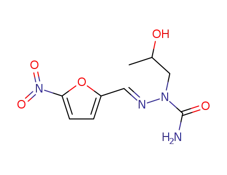 Molecular Structure of 5423-29-0 (1-(2-hydroxypropyl)-1-[(5-nitro-2-furyl)methylideneamino]urea)