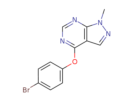 1H-Pyrazolo[3,4-d]pyrimidine,4-(4-bromophenoxy)-1-methyl- cas  5417-91-4