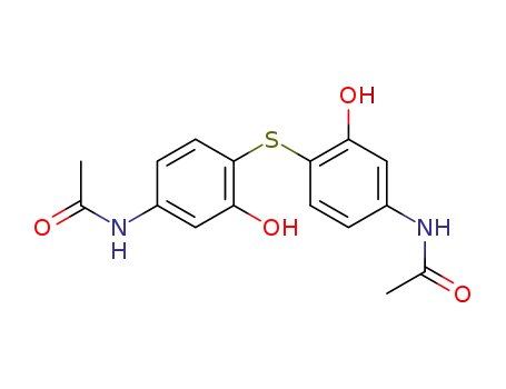 Molecular Structure of 5411-79-0 (N-[4-(4-acetamido-2-hydroxy-phenyl)sulfanyl-3-hydroxy-phenyl]acetamide)