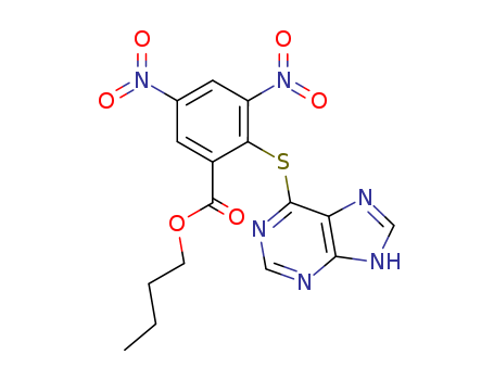 Benzoic acid,3,5-dinitro-2-(9H-purin-6-ylthio)-, butyl ester cas  59921-62-9