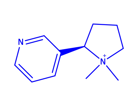 Molecular Structure of 60282-15-7 ((2S)-1,1-dimethyl-2-pyridin-3-ylpyrrolidinium)