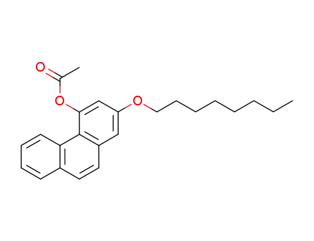 Molecular Structure of 59873-21-1 (2-(octyloxy)phenanthren-4-yl acetate)