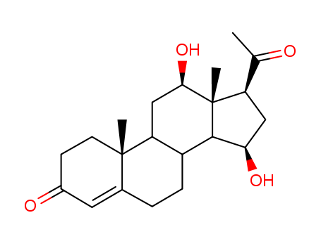 Pregn-4-ene-3,20-dione,12,15-dihydroxy-, (12b,15a)- (9CI)