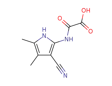 Molecular Structure of 54329-28-1 (3-cyano-4,5-dimethyl-2-pyrroloxamic acid)