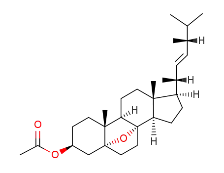 Molecular Structure of 95033-82-2 (3β-acetoxy-5,8-epoxy-5α,8α-ergost-22<i>t</i>-ene)