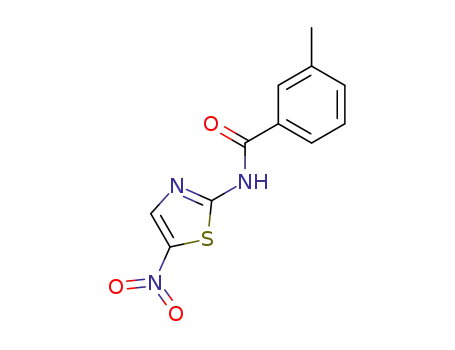 Molecular Structure of 60338-58-1 (3-METHYL-N-(5-NITRO-1,3-THIAZOL-2-YL)BENZENECARBOXAMIDE)