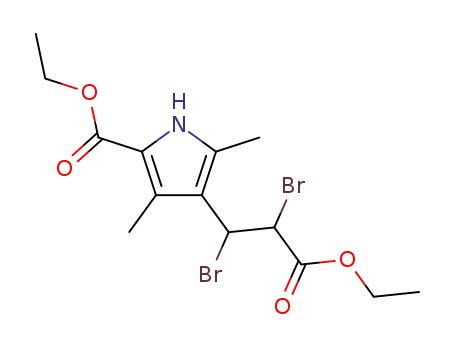 3-(5-ethoxycarbonyl-2,4-dimethyl-pyrrol-3-yl)-2,3-dibromo-propionic acid ethyl ester