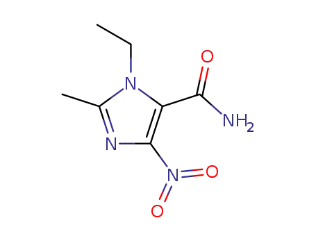 Molecular Structure of 5413-94-5 (1-ethyl-2-methyl-4-nitro-1H-imidazole-5-carboxamide)