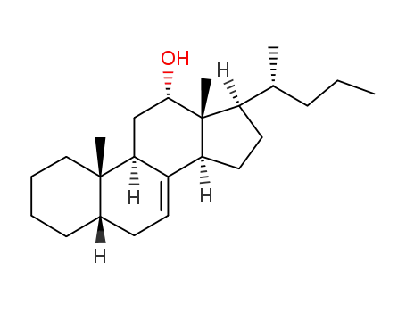 Molecular Structure of 54411-73-3 (5β-Chol-7-en-12α-ol)