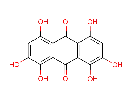 Molecular Structure of 6373-25-7 (1,2,4,5,7,8-hexahydroxy-anthraquinone)