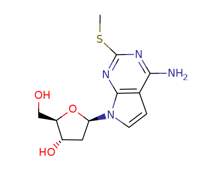 7-(2-Deoxy-β-D-erythro-pentofuranosyl)-2-(methyl-thio)-7H-pyrrolo[2,3-d]pyrimidin-4-amine