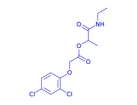 Molecular Structure of 5437-17-2 (1-(ethylamino)-1-oxopropan-2-yl (2,4-dichlorophenoxy)acetate)