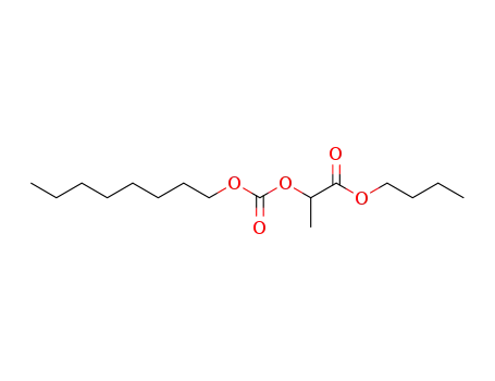 Molecular Structure of 5420-72-4 (butyl 2-{[(octyloxy)carbonyl]oxy}propanoate)
