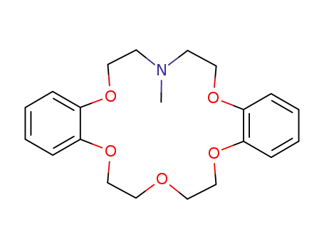 Molecular Structure of 59945-44-7 (19-methyl-6,7,9,10,18,19,20,21-octahydro-17H-dibenzo[b,k][1,4,7,10,13,16]pentaoxazacyclooctadecine)