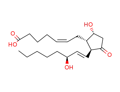 Molecular Structure of 59894-05-2 ((Z)-7-[(1S,2S,5R)-5-Hydroxy-2-((E)-(S)-3-hydroxy-oct-1-enyl)-3-oxo-cyclopentyl]-hept-5-enoic acid)