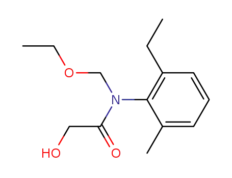 Molecular Structure of 60090-47-3 (N-(ethoxymethyl)-N-(2-ethyl-6-methyl-phenyl)-2-hydroxy-acetamide)