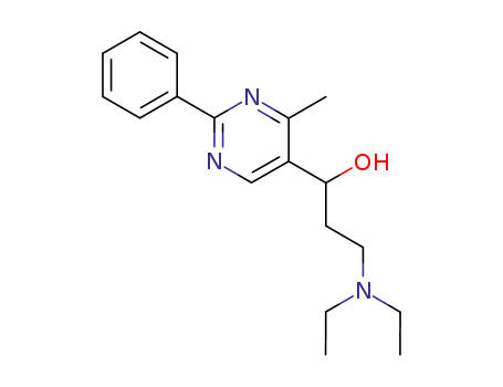 Molecular Structure of 5443-18-5 (3-(diethylamino)-1-(4-methyl-2-phenylpyrimidin-5-yl)propan-1-ol)