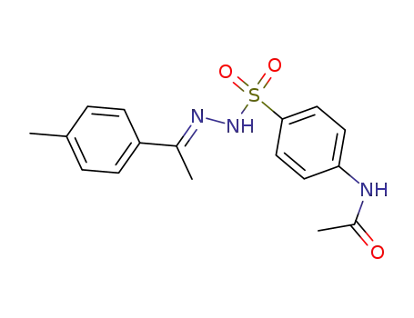 Molecular Structure of 5448-96-4 (N-[4-[[1-(4-methylphenyl)ethylideneamino]sulfamoyl]phenyl]acetamide)