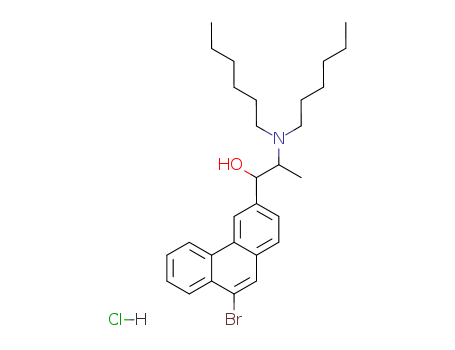 3-Phenanthrenemethanol,9-bromo-a-[1-(dihexylamino)ethyl]-,hydrochloride (1:1) cas  5431-16-3