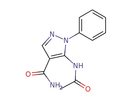 Molecular Structure of 5417-93-6 (5-(acetylamino)-1-phenyl-1H-pyrazole-4-carboxamide)