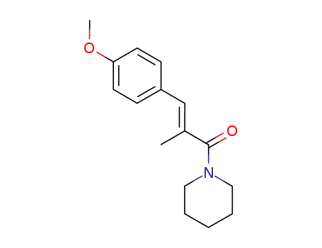 Molecular Structure of 125506-87-8 (N,N-pentamethylene methyl-2 (methoxy-4 phenyl)-3 propene-2 amide)