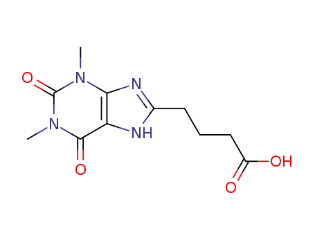 Molecular Structure of 5438-71-1 (8-(3-CARBOXYPROPYL)-1,3-DIMETHYLXANTHINE)