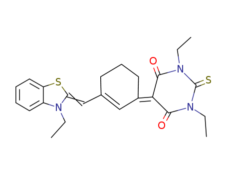 1,3-DIETHYL-5-(3-[(Z)-(3-ETHYL-1,3-BENZOTHIAZOL-2(3H)-YLIDENE)METHYL]CYCLOHEX-2-EN-1-YLIDENE)-2-THIOXODIHYDROPYRIMIDINE-4,6(1H,5H)-DIONE