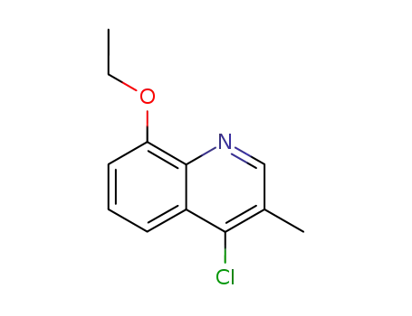Molecular Structure of 861038-70-2 (8-ethoxy-4-chloro-3-methyl-quinoline)