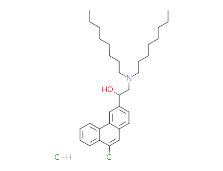 Molecular Structure of 5431-27-6 (1-(9-chlorophenanthren-3-yl)-2-(dioctylamino)ethanol)