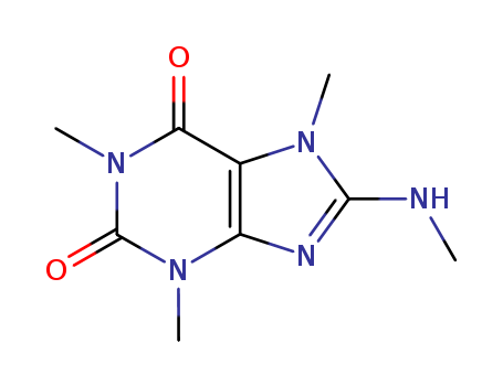 1H-Purine-2,6-dione,3,7-dihydro-1,3,7-trimethyl-8-(methylamino)- cas  5422-30-0