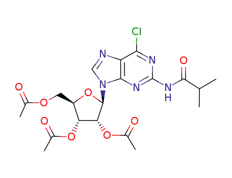 Acetic acid (2R,3R,4R,5R)-4-acetoxy-5-acetoxymethyl-2-(6-chloro-2-isobutyrylamino-purin-9-yl)-tetrahydro-furan-3-yl ester