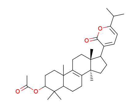 Lanosta-8,20(22),23-trien-21-oicacid, 3b,24-dihydroxy-, d-lactone, acetate (7CI,8CI) cas  6023-50-3
