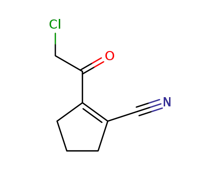 1-Cyclopentene-1-carbonitrile, 2-chloroacetyl- (6CI)
