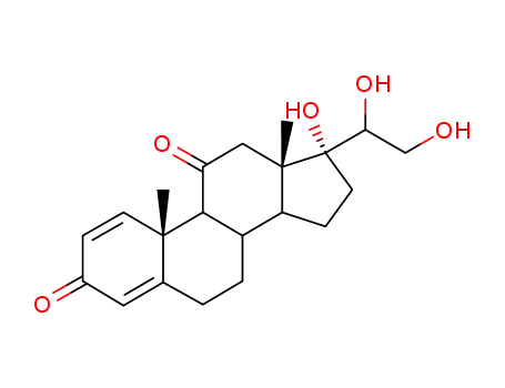Molecular Structure of 600-93-1 (1,4-Pregnadien-17α,20β,21-triol-3,11-dion)