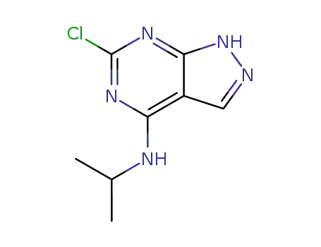 Molecular Structure of 5413-83-2 (6-chloro-N-(propan-2-yl)-1H-pyrazolo[3,4-d]pyrimidin-4-amine)