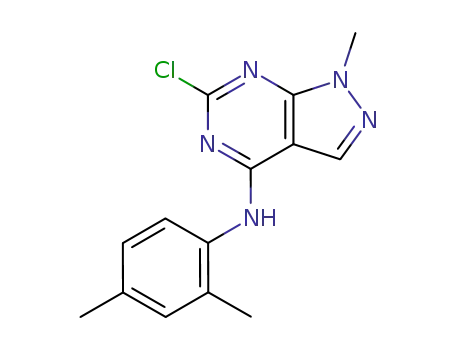 Molecular Structure of 5413-97-8 (6-chloro-N-(2,4-dimethylphenyl)-1-methyl-1H-pyrazolo[3,4-d]pyrimidin-4-amine)