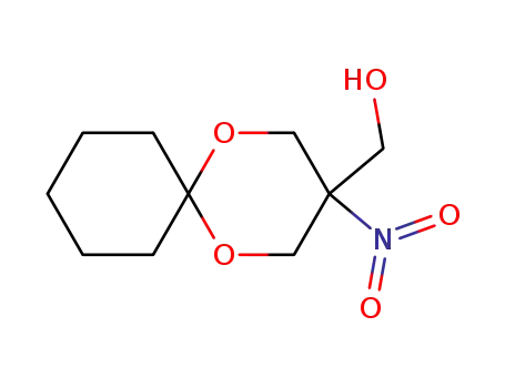 Molecular Structure of 51430-72-9 (3-hydroxymethyl-3-nitro-1,5-dioxaspiro<5.5>undecane)