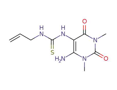 Molecular Structure of 5472-56-0 (3-(4-amino-1,3-dimethyl-2,6-dioxo-pyrimidin-5-yl)-1-prop-2-enyl-thiour ea)
