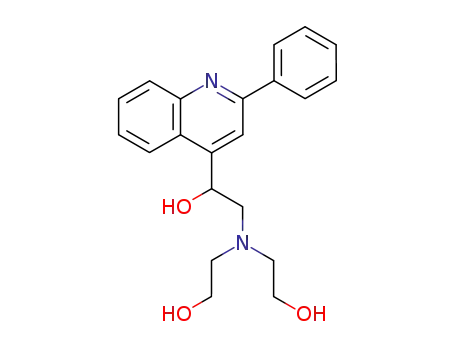 Molecular Structure of 5445-71-6 (2-(bis(2-hydroxyethyl)amino)-1-(2-phenylquinolin-4-yl)ethanol)