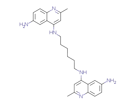 Molecular Structure of 60504-61-2 (1,6-bis(6-amino-2-methyl-4-quinolylamino)hexane)