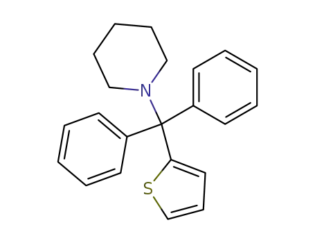 Molecular Structure of 60586-19-8 (1-[diphenyl(thiophen-2-yl)methyl]piperidine)